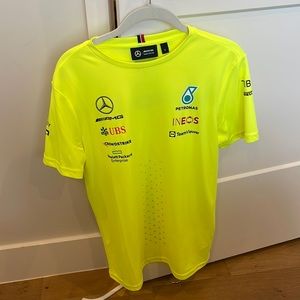 Neon Mercedes formula 1 team t shirt